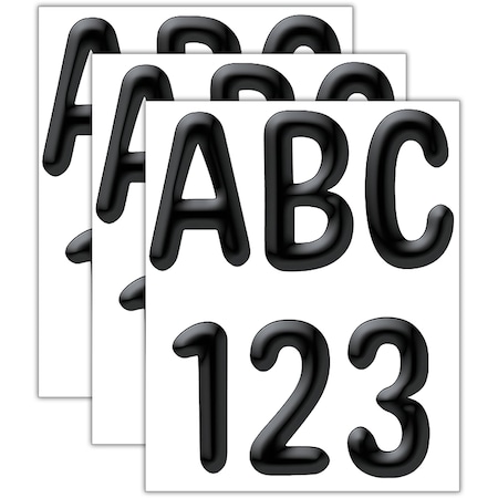 Eureka Color My World, Solid Black 4in. Deco Letters, 540PK 845306